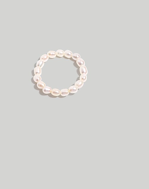 Madewell Pearl Beaded Ring in Freshwater Pearl - Size 9